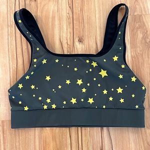 COR sports bra XL green and yellow stars